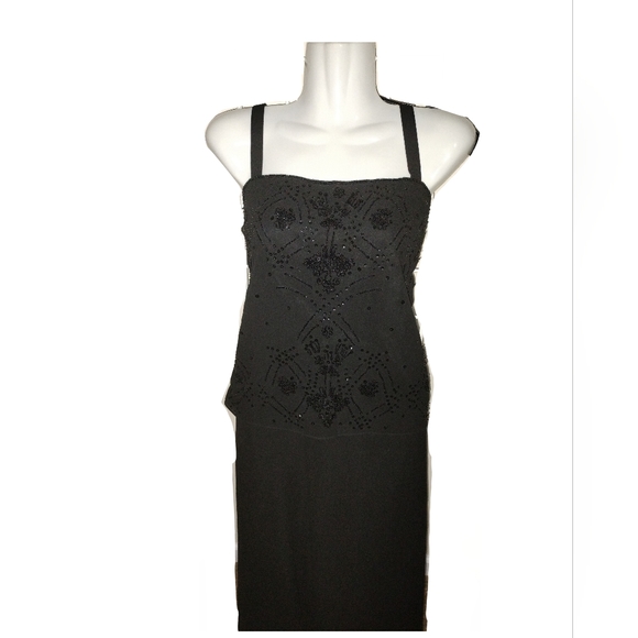 Black pant set with beaded top - Picture 5 of 5